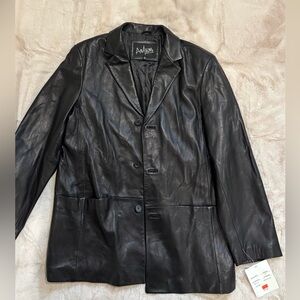 Ana Um Black Leather Jacket